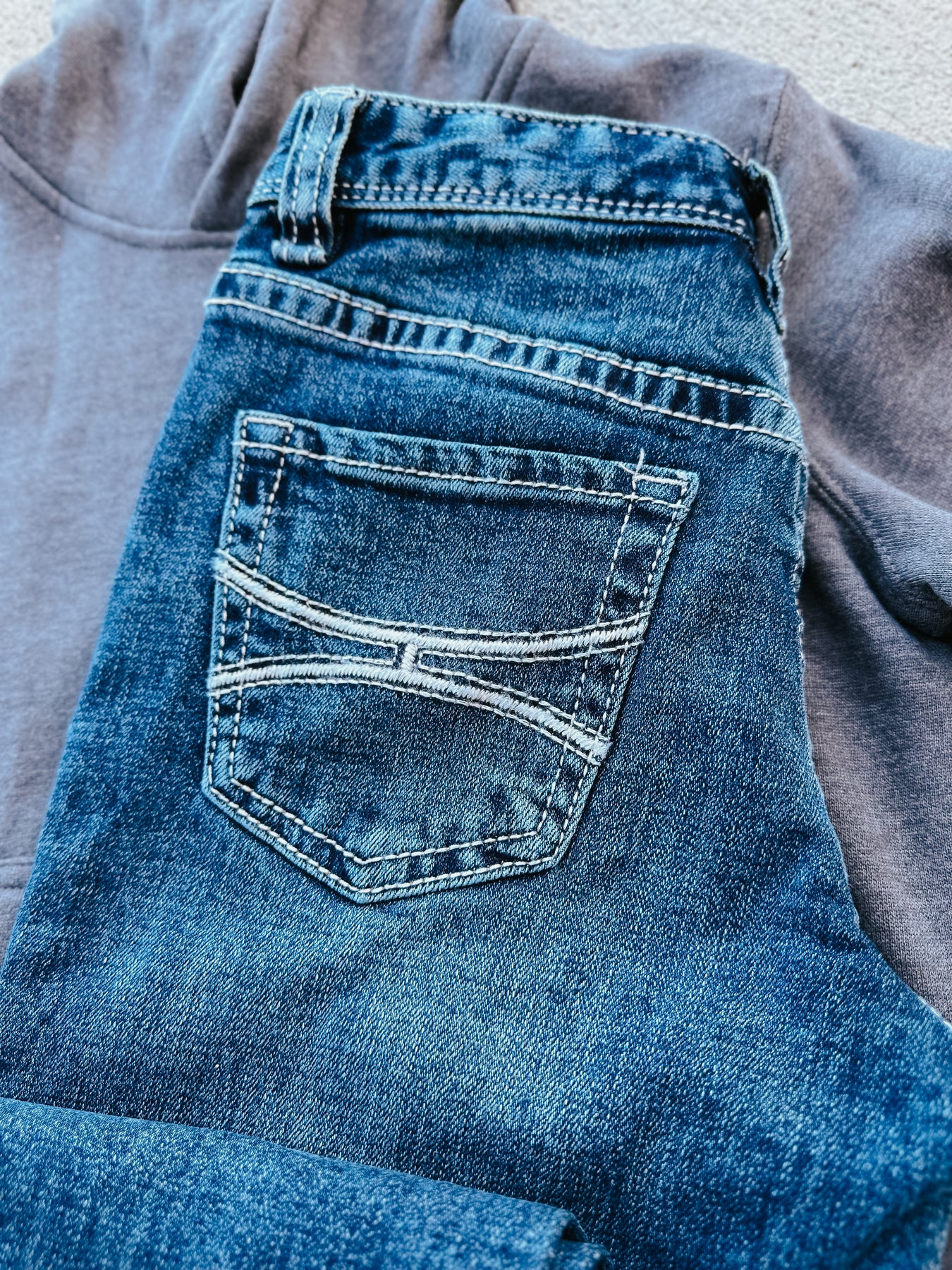 Rock & Roll: Slim Fit Stretch Straight Light Vintage Rope Stitch Pocket  Bootcut Jeans