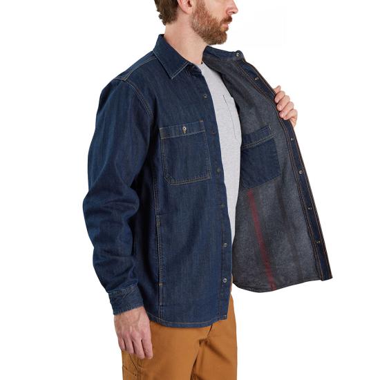 Carhartt fleece lined denim jacket best sale