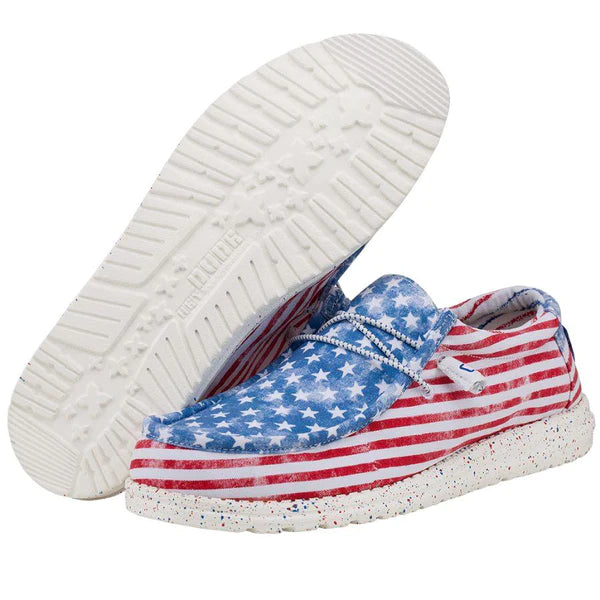 Shops Hey Dudes men’s American flag