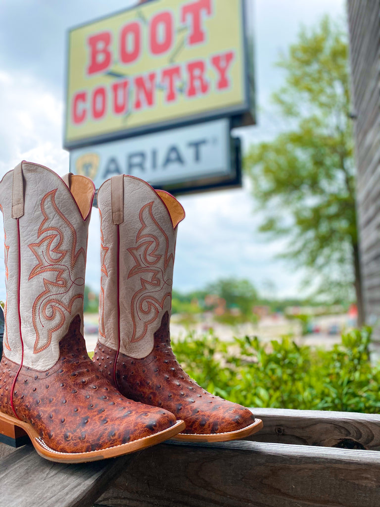 ostrich boots in rain